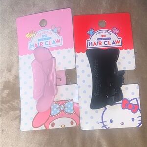 Hello Kitty and My Melody Hair Claw Set